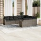 vidaXL 10-tlg. Garten-Sofagarnitur mit Kissen Grau Poly Rattan vidaXL 10-tlg. Garten-Sofagarnitur mit Kissen Grau Poly Rattan