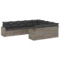 vidaXL 10-tlg. Garten-Sofagarnitur mit Kissen Grau Poly Rattan vidaXL 10-tlg. Garten-Sofagarnitur mit Kissen Grau Poly Rattan