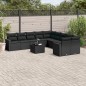 vidaXL 11-tlg. Garten-Sofagarnitur mit Kissen Schwarz Poly Rattan vidaXL 11-tlg. Garten-Sofagarnitur mit Kissen Schwarz Poly Rattan