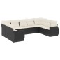 vidaXL 9-tlg. Garten-Sofagarnitur mit Kissen Schwarz Poly Rattan vidaXL 9-tlg. Garten-Sofagarnitur mit Kissen Schwarz Poly Rattan