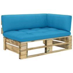 Garten-Ecksofa aus Paletten Grün Imprägniertes Kiefernholz