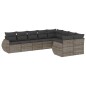 vidaXL 9-tlg. Garten-Sofagarnitur mit Kissen Grau Poly Rattan vidaXL 9-tlg. Garten-Sofagarnitur mit Kissen Grau Poly Rattan