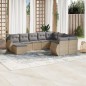 vidaXL 10-tlg. Garten-Sofagarnitur mit Kissen Beige Poly Rattan vidaXL 10-tlg. Garten-Sofagarnitur mit Kissen Beige Poly Rattan