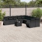vidaXL 11-tlg. Garten-Sofagarnitur mit Kissen Schwarz Poly Rattan vidaXL 11-tlg. Garten-Sofagarnitur mit Kissen Schwarz Poly Rattan