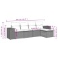 vidaXL 5-tlg. Garten-Sofagarnitur mit Kissen Schwarz Poly Rattan vidaXL 5-tlg. Garten-Sofagarnitur mit Kissen Schwarz Poly Rattan