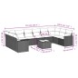 vidaXL 11-tlg. Garten-Sofagarnitur mit Kissen Schwarz Poly Rattan vidaXL 11-tlg. Garten-Sofagarnitur mit Kissen Schwarz Poly Rattan