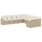 vidaXL 10-tlg. Garten-Sofagarnitur mit Kissen Beige Poly Rattan vidaXL 10-tlg. Garten-Sofagarnitur mit Kissen Beige Poly Rattan