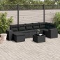 vidaXL 8-tlg. Garten-Sofagarnitur mit Kissen Schwarz Poly Rattan vidaXL 8-tlg. Garten-Sofagarnitur mit Kissen Schwarz Poly Rattan