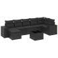 vidaXL 8-tlg. Garten-Sofagarnitur mit Kissen Schwarz Poly Rattan vidaXL 8-tlg. Garten-Sofagarnitur mit Kissen Schwarz Poly Rattan