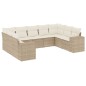 vidaXL 9-tlg. Garten-Sofagarnitur mit Kissen Beige Poly Rattan vidaXL 9-tlg. Garten-Sofagarnitur mit Kissen Beige Poly Rattan