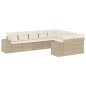 vidaXL 9-tlg. Garten-Sofagarnitur mit Kissen Beige Poly Rattan vidaXL 9-tlg. Garten-Sofagarnitur mit Kissen Beige Poly Rattan
