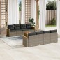 vidaXL 9-tlg. Garten-Sofagarnitur mit Kissen Grau Poly Rattan vidaXL 9-tlg. Garten-Sofagarnitur mit Kissen Grau Poly Rattan