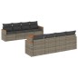 vidaXL 9-tlg. Garten-Sofagarnitur mit Kissen Grau Poly Rattan vidaXL 9-tlg. Garten-Sofagarnitur mit Kissen Grau Poly Rattan