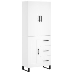 Highboard Weiß 69,5x34x180 cm Holzwerkstoff