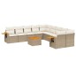 vidaXL 11-tlg. Garten-Sofagarnitur mit Kissen Beige Poly Rattan vidaXL 11-tlg. Garten-Sofagarnitur mit Kissen Beige Poly Rattan