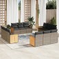 vidaXL 12-tlg. Garten-Sofagarnitur mit Kissen Grau Poly Rattan vidaXL 12-tlg. Garten-Sofagarnitur mit Kissen Grau Poly Rattan