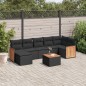vidaXL 8-tlg. Garten-Sofagarnitur mit Kissen Schwarz Poly Rattan vidaXL 8-tlg. Garten-Sofagarnitur mit Kissen Schwarz Poly Rattan