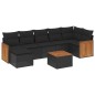 vidaXL 8-tlg. Garten-Sofagarnitur mit Kissen Schwarz Poly Rattan vidaXL 8-tlg. Garten-Sofagarnitur mit Kissen Schwarz Poly Rattan
