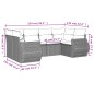 vidaXL 6-tlg. Garten-Sofagarnitur mit Kissen Beige Poly Rattan vidaXL 6-tlg. Garten-Sofagarnitur mit Kissen Beige Poly Rattan