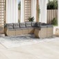 vidaXL 9-tlg. Garten-Sofagarnitur mit Kissen Beige Poly Rattan vidaXL 9-tlg. Garten-Sofagarnitur mit Kissen Beige Poly Rattan