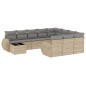 vidaXL 11-tlg. Garten-Sofagarnitur mit Kissen Beige Poly Rattan vidaXL 11-tlg. Garten-Sofagarnitur mit Kissen Beige Poly Rattan