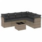 vidaXL 7-tlg. Garten-Sofagarnitur mit Kissen Grau Poly Rattan vidaXL 7-tlg. Garten-Sofagarnitur mit Kissen Grau Poly Rattan