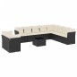 vidaXL 11-tlg. Garten-Sofagarnitur mit Kissen Schwarz Poly Rattan vidaXL 11-tlg. Garten-Sofagarnitur mit Kissen Schwarz Poly Rattan