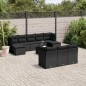 vidaXL 11-tlg. Garten-Sofagarnitur mit Kissen Schwarz Poly Rattan vidaXL 11-tlg. Garten-Sofagarnitur mit Kissen Schwarz Poly Rattan