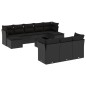 vidaXL 11-tlg. Garten-Sofagarnitur mit Kissen Schwarz Poly Rattan vidaXL 11-tlg. Garten-Sofagarnitur mit Kissen Schwarz Poly Rattan