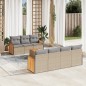 vidaXL 8-tlg. Garten-Sofagarnitur mit Kissen Beige Poly Rattan vidaXL 8-tlg. Garten-Sofagarnitur mit Kissen Beige Poly Rattan