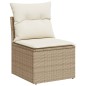 vidaXL 6-tlg. Garten-Sofagarnitur mit Kissen Beige Poly Rattan vidaXL 6-tlg. Garten-Sofagarnitur mit Kissen Beige Poly Rattan
