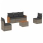 vidaXL 6-tlg. Garten-Sofagarnitur mit Kissen Grau Poly Rattan vidaXL 6-tlg. Garten-Sofagarnitur mit Kissen Grau Poly Rattan