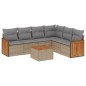 vidaXL 7-tlg. Garten-Sofagarnitur mit Kissen Beige Poly Rattan vidaXL 7-tlg. Garten-Sofagarnitur mit Kissen Beige Poly Rattan