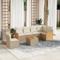 vidaXL 7-tlg. Garten-Sofagarnitur mit Kissen Beige Poly Rattan vidaXL 7-tlg. Garten-Sofagarnitur mit Kissen Beige Poly Rattan