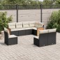 vidaXL 8-tlg. Garten-Sofagarnitur mit Kissen Schwarz Poly Rattan vidaXL 8-tlg. Garten-Sofagarnitur mit Kissen Schwarz Poly Rattan