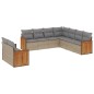 vidaXL 9-tlg. Garten-Sofagarnitur mit Kissen Beige Poly Rattan vidaXL 9-tlg. Garten-Sofagarnitur mit Kissen Beige Poly Rattan