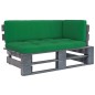 vidaXL Outdoor-Ecksofa Paletten Kiefernholz Imprägniert Grau vidaXL Outdoor-Ecksofa Paletten Kiefernholz Imprägniert Grau