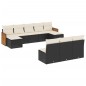 vidaXL 10-tlg. Garten-Sofagarnitur mit Kissen Schwarz Poly Rattan vidaXL 10-tlg. Garten-Sofagarnitur mit Kissen Schwarz Poly Rattan