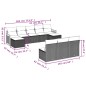 vidaXL 10-tlg. Garten-Sofagarnitur mit Kissen Schwarz Poly Rattan vidaXL 10-tlg. Garten-Sofagarnitur mit Kissen Schwarz Poly Rattan