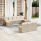 vidaXL 10-tlg. Garten-Sofagarnitur mit Kissen Beige Poly Rattan vidaXL 10-tlg. Garten-Sofagarnitur mit Kissen Beige Poly Rattan