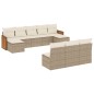 vidaXL 10-tlg. Garten-Sofagarnitur mit Kissen Beige Poly Rattan vidaXL 10-tlg. Garten-Sofagarnitur mit Kissen Beige Poly Rattan