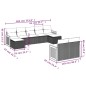vidaXL 9-tlg. Garten-Sofagarnitur mit Kissen Schwarz Poly Rattan vidaXL 9-tlg. Garten-Sofagarnitur mit Kissen Schwarz Poly Rattan