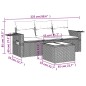 vidaXL 4-tlg. Garten-Sofagarnitur mit Kissen Grau Poly Rattan vidaXL 4-tlg. Garten-Sofagarnitur mit Kissen Grau Poly Rattan
