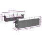 vidaXL 9-tlg. Garten-Sofagarnitur mit Kissen Grau Poly Rattan vidaXL 9-tlg. Garten-Sofagarnitur mit Kissen Grau Poly Rattan