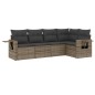 vidaXL 5-tlg. Garten-Sofagarnitur mit Kissen Grau Poly Rattan vidaXL 5-tlg. Garten-Sofagarnitur mit Kissen Grau Poly Rattan