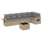 vidaXL 7-tlg. Garten-Sofagarnitur mit Kissen Beige Poly Rattan vidaXL 7-tlg. Garten-Sofagarnitur mit Kissen Beige Poly Rattan