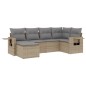 vidaXL 6-tlg. Garten-Sofagarnitur mit Kissen Beige Poly Rattan vidaXL 6-tlg. Garten-Sofagarnitur mit Kissen Beige Poly Rattan