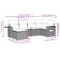 vidaXL 6-tlg. Garten-Sofagarnitur mit Kissen Beige Poly Rattan vidaXL 6-tlg. Garten-Sofagarnitur mit Kissen Beige Poly Rattan