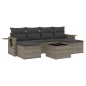 vidaXL 7-tlg. Garten-Sofagarnitur mit Kissen Grau Poly Rattan vidaXL 7-tlg. Garten-Sofagarnitur mit Kissen Grau Poly Rattan