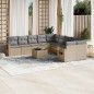 vidaXL 11-tlg. Garten-Sofagarnitur mit Kissen Beige Poly Rattan vidaXL 11-tlg. Garten-Sofagarnitur mit Kissen Beige Poly Rattan